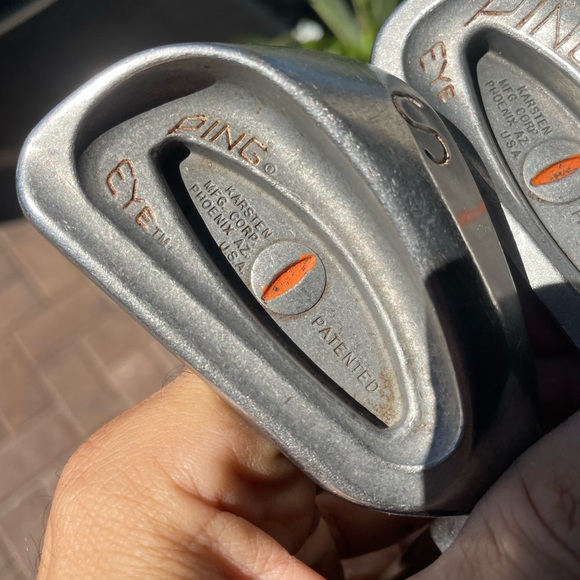 Ping eye wedge 2 pc set orange dot 
In right handed 
Steel shafts - Picture 5 of 7